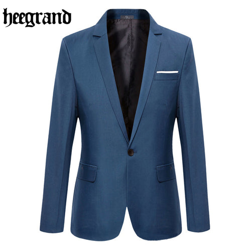 HEE GRAND 2018 Single Button 6 Colors Solid Hight Quality Mens Blazers Jacket Men Size S~4XL MWX415